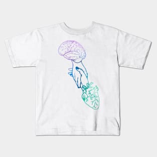 Brain DNA Heart Hand Balance Kids T-Shirt